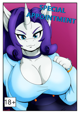 anthro big_breasts blue_eyes border breasts clothed clothing female fur hair horn huge_breasts looking_at_viewer simple_background solo white_border zeroviks friendship_is_magic hasbro my_little_pony mythology rarity_(mlp) equid equine mammal mythological_creature mythological_equine unicorn absurd_res digital_media_(artwork) hi_res
