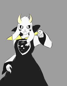 black_clothing black_sclera clothing delta_rune_(emblem) fingers fur gesture grey_background hand_gesture horn jojo_pose looking_at_viewer male markings pointing pointing_at_viewer pupils simple_background solo symbol white_body white_fur white_pupils blackpatapon undertale undertale_(series) asriel_dreemurr_(god_form) boss_monster_(undertale) bovid caprine mammal digital_drawing_(artwork) digital_media_(artwork) hi_res sketch