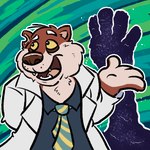 4_fingers anthro biped clothing fingers male nanites necktie shirt solo tired topwear chillpanes brok_the_investigator cowcat_games dr._mink mammal mink mustelid musteline true_musteline 1:1 2024 hi_res