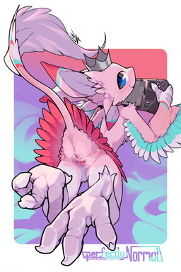 ambiguous_gender animal_genitalia anthro butt cloaca crown crown_only feet foot_focus genitals headgear headgear_only looking_at_viewer looking_back looking_back_at_viewer lying on_front solo tail talons toes underfluffies perfectlynormal steam_deck valve_corporation valve_hardware calcite_(coppyhop) avali 2025 absurd_res hi_res