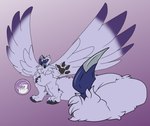 big_tail breasts chibi claws dark female gem glowing glowing_eyes huge_tail hyper hyper_tail hyper_wings jewelry overweight pawpads paws pendant slightly_chubby tail wings hyperchibiabsol nintendo pokemon chibi_the_absol absol generation_3_pokemon pokemon_(species) absurd_res hi_res