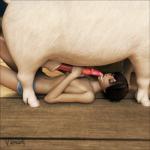 1:1 3d_(artwork) animal_genitalia animal_penis bestiality bottomwear breasts brown_hair clothed clothing collarbone digital_media_(artwork) domestic_pig duo faceless_character faceless_male fellatio female female_focus female_on_feral feral genitals glans hair half-closed_eyes hi_res hooves hotpants human human_focus human_on_feral interspecies light_body light_skin lying makeup male male/female male_on_human mammal narrowed_eyes not_furry_focus on_back open_mouth oral partially_clothed penile penis pink_glans pink_penis porcine_penis realistic_feral sex shorts side_view small_breasts solo_focus suid suina sus_(pig) tan_body tan_skin vaesark