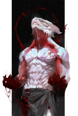 5_fingers abs anthro biceps claws clothed clothing fingers humanoid_hands male muscular muscular_anthro muscular_male pecs red_eyes scales solo topless topless_anthro topless_male white_body white_scales glvlhippy baldur's_gate baldur's_gate_3 dungeons_and_dragons hasbro larian_studios wizards_of_the_coast the_dark_urge_(baldur's_gate) dragonborn_(dnd) scalie 2026 absurd_res colored hi_res
