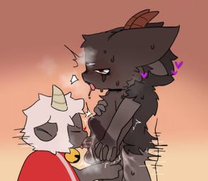 3_eyes abdominal_bulge ahegao anal anal_penetration anthro anthro_on_anthro anthro_penetrated anthro_penetrating anthro_penetrating_anthro balls balls_deep biped blush blushing_profusely bodily_fluids cum cum_on_balls cum_on_leg cum_on_own_balls cum_on_own_leg cum_on_own_penis cum_on_penis cum_on_self doggystyle dominant dominant_male dripping drooling eyes_closed fellatio from_behind_position fur genital_fluids genitals grey_body grey_fur group group_sex half-closed_eyes heart_symbol hearts_around_head kneeling_and_blow_position looking_pleasured male male/male male_penetrated male_penetrating male_penetrating_male motion_lines multi_eye narrowed_eyes obscured_face open_mouth oral penetration penile penile_penetration penis plantigrade purple_heart saliva saliva_drip saliva_on_tongue sex simple_background sucked_and_plowed tan_background tears tears_of_pleasure threesome thrusting tongue tongue_out trio white_body white_fur wool_(fur) wool_hair x-ray_view dapong cult_of_the_lamb massive_monster_(studio) goat_(cult_of_the_lamb) lamb_(cult_of_the_lamb) narinder bovid caprine domestic_cat felid feline felis goat mammal sheep hi_res