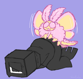 1_eye 3_fingers 6_legs ambiguous_gender ambiguous_penetration antennae_(anatomy) black_body bodily_fluids clothed clothing coremata cube_(object) dress duo feral fingers flapping_wings forced fur fuzzy holding_onto_partner lying male male/ambiguous male_penetrating on_front open_mouth penetration pink_body pink_eyes pink_fur questionable_consent robe robe_only scarf sex simple_background size_difference square_head sweat topwear wings yellow_body vexedcalyx cube_(vexedcalyx) pinkmoth_(pinkmoth) arthropod insect lepidopteran moth shape_head unknown_species 2024 colored digital_drawing_(artwork) digital_media_(artwork)