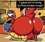 balls butt dialogue fur genitals male solo text megabox nickelodeon the_loud_house sergio_(the_casagrandes) avian bird mammal parrot english_text low_res