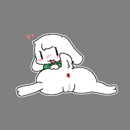 anthro anus black_eyes blush blush_lines bottomless bottomless_anthro bottomless_female butt clothed clothing eyelashes female female_anthro floppy_ears fur genitals green_clothing green_topwear green_vest grey_background hand_on_butt hand_on_own_butt heart_symbol humanoid_genitalia humanoid_vulva looking_at_viewer looking_back looking_back_at_viewer lop_ears lying on_front open_mouth open_smile outline pink_blush pink_heart pink_vulva presenting presenting_hindquarters scut_tail short_tail simple_background smile solo spread_legs spreading tail toony topwear topwear_only tuft vest vest_only vulva white_body white_butt white_ears white_fur white_outline white_tail white_tuft white_vulva y_anus taikupy_cat cave_story toroko lagomorph mammal mimiga 1:1 2024 aliasing binary_drawing digital_drawing_(artwork) digital_media_(artwork) low_res