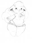 anthro anthrofied belly breasts clothed clothing female fur looking_at_viewer multi_tail open_mouth pawpads pokemorph short_stack simple_background solo standing tail text thick_thighs white_background wide_hips xmu nintendo pokemon canid canine generation_1_pokemon mammal pokemon_(species) vulpix 2019 3:4 hi_res japanese_text monochrome traditional_media_(artwork) translated