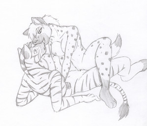 anthro bite biting_another biting_partner breasts cowgirl_position dipstick_tail duo ears_up female female_on_top female_penetrated from_front_position fur genitals hair hair_over_eye hand_on_chest kissing lying male male/female male_on_bottom male_penetrating male_penetrating_female markings mohawk multicolored_tail nude on_back on_bottom on_top one_eye_obstructed penetration penile penile_penetration penis_in_vagina predator/prey reclining sex spots spotted_body spotted_skin straddling striped_body striped_fur stripes tail tail_markings vaginal vaginal_penetration vulva tierafoxglove equid equine hyena mammal spotted_hyena zebra 2013 graphite_(artwork) greyscale monochrome sketch traditional_media_(artwork)