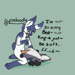adolescent anthro bodily_fluids breath cum_stain dialogue dry_humping ear_markings erection fur genitals gloves_(marking) hair kneeling leg_markings looking_pleasured male markings moan nude open_mouth panting penis plushie plushophilia pubes simple_background socks_(marking) solo tail text white_body white_fur worried young young_anthro gyrodoodle macy_frost american_opossum lagomorph leporid mammal marsupial rabbit virginia_opossum 1:1 english_text hi_res sketch