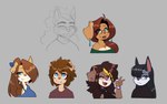 age_difference anthro blue_eyes bra_strap breasts brown_body brown_fur brown_hair clothed clothing ear_piercing eyebrow_through_hair eyebrows eyewear female fur gesture glasses grey_background group hair hair_over_eye hand_gesture jewelry lgbt_pride long_hair male mature_anthro mature_female multicolored_body multicolored_fur necklace one_eye_closed open_mouth pansexual_pride_colors piercing pride_colors shirt simple_background smile solo tan_body tan_fur topwear transgender_pride_colors translucent translucent_hair unimpressed v_sign wink inu-sama ashe_mckinley ben_(the_dogsmith) danny_(inu-sama) grace_mckinley kela_(the_dogsmith) rhoda_(the_dogsmith) bird_dog canid canine canis domestic_dog golden_retriever hunting_dog hybrid mammal retriever wolf wolfdog 2024 bust_portrait digital_media_(artwork) portrait mother_(lore) mother_and_child_(lore) mother_and_son_(lore) parent_(lore) parent_and_child_(lore) parent_and_son_(lore) son_(lore) trans_(lore)