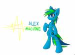 blue_body blue_eyes blue_fur blue_hair cutie_mark female feral fur green_hair hair simple_background smile solo white_background queenbloodysky hasbro my_little_pony fan_character equid mammal absurd_res hi_res