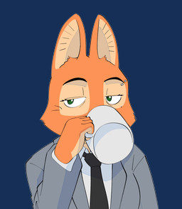 beverage clothing coffee_mug drinking emote eyebrow_piercing facial_piercing piercing simple_background sip solo suit suit_and_tie transparent_background toonarscontent dreamworks the_bad_guys diane_foxington canid canine fox mammal absurd_res alpha_channel hi_res
