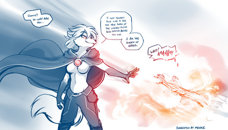 ambiguous_gender anthro attack bone breasts cape clothed clothing crossgender death dialogue duo featureless_breasts female fire fur gloves_(marking) hair killing magic magic_user markings mtf_crossgender navel pain screaming simple_background smile smirk solo_focus text topless white_background conditional_dnp tom_fischbach twokinds clovis_(twokinds) canid canine canis fox hybrid keidran mammal wolf 2021 7:4 adobe_photoshop_(artwork) digital_media_(artwork) english_text hi_res monochrome sketch