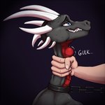 activision anthro asphyxiation bodily_fluids captured cartoon_physics chain chain_collar collar cynder disembodied_hand dragon female female_focus grasp long_neck maynard0 mythological_creature mythological_scalie mythology neck_bulge neck_grab nervous nervous_smile scalie simple_background spikes spikes_(anatomy) spyro_the_dragon stuck_in_throat submissive submissive_female swallowing swallowing_sound_effect sweat sweatdrop throat_grab