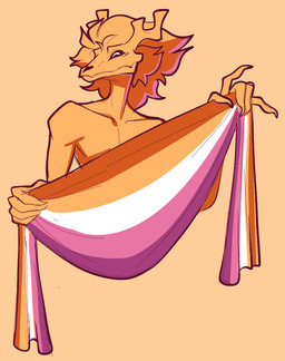 bone claws deer_skull eyes_closed flag flag_(object) fur hair holding_flag holding_object holding_pride_flag horn lesbian_pride_colors lgbt_pride pride_colors skull skull_head smile solo conditional_dnp welwraith scraper_city wicker_(welwraith) deer mammal 2026 digital_drawing_(artwork) digital_media_(artwork) female_(lore)