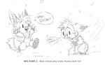 beady_eyes bottomless clenched_teeth clothed clothing cold dialogue featureless_crotch frown fur hair jacket kerchief neckerchief neckwear open_mouth pawpads running shaking shivering snow snowing teeth text topwear winter silverfox5213 silverfox5213_(character) 2016 comic english_text greyscale monochrome