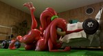 anthro areola balls big_balls big_breasts big_butt big_penis bodily_fluids breasts butt crossgender exercise feet genital_fluids genitals gynomorph huge_butt huge_lips huge_penis hyper intersex lips mtg_crossgender mti_crossgender nipples penis slim solo thick_thighs urine workout sanory sega sonic_the_hedgehog_(series) knuckles_the_echidna echidna mammal monotreme 2022 3d_(artwork) digital_media_(artwork) hi_res