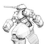 4_fingers anthro armor armor_plates armored_body big_forearms cannon earless eyeless faceless featureless_face female fingers fist forearms gun head_cannon humanoidized machine maus_(tank) mecha mouthless noseless panzerkampfwagen_(tank) panzerkampfwagen_viii_(tank) ranged_weapon rivets running side_view solo tank_(vehicle) thick_thighs turret vehicle weapon onni's humanoid living_machine living_tank living_vehicle robot robot_humanoid digital_drawing_(artwork) digital_media_(artwork) hi_res monochrome portrait three-quarter_portrait