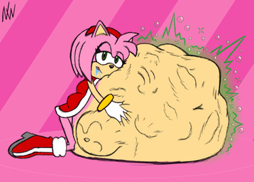 abdominal_bulge accessory ambiguous_gender ambiguous_prey anthro bodily_fluids boots clothing dress drooling female female_pred footwear fur gloves green_eyes group half-closed_eyes hand_imprint handwear head_imprint headband hugging_belly imprint licking licking_lips licking_own_lips looking_at_viewer looking_pleasured motion_lines multiple_prey narrowed_eyes pink_background pink_body pink_fur red_boots red_clothing red_dress red_footwear red_headband rumbling_stomach saliva shoes simple_background tongue tongue_out unwilling_prey vore white_clothing white_gloves white_handwear nightwanderer25 sega sonic_the_hedgehog_(series) amy_rose eulipotyphlan hedgehog mammal 2024 colored hi_res watermark