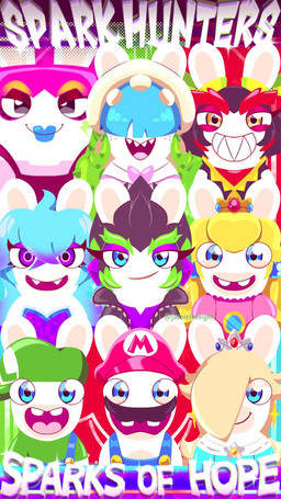 amethyst_(gem) anthro black_clothing black_dress black_eyes black_facial_hair black_hair black_jacket black_mustache black_topwear blonde_hair blue_clothing blue_ear_piercing blue_eyes blue_hair blue_overalls bodypaint buckteeth button_(fastener) closed_smile clothed clothed_anthro clothed_female clothed_male clothing crown dress ear_piercing ear_ribbon eyebrows eyelashes face_paint facial_hair female female_anthro freckled_face freckles front_view fully_clothed fully_clothed_anthro fully_clothed_male gem green_clothing green_eyebrows green_hair green_shirt green_topwear group hair hair_over_eye hair_over_eyes happy hat headgear headwear jacket light long_hair looking_at_viewer male mouth_closed multicolored_hair mustache narrowed_eyes no_pupils open_clothing open_jacket open_mouth open_smile open_topwear orange_eyes overalls piercing pink_clothing pink_freckles pink_hair pink_shirt pink_topwear pink_wrestling_singlet plant purple_clothing purple_ear_piercing purple_eyelids purple_eyes purple_shirt purple_topwear red_clothing red_eyebrows red_eyelids red_hat red_headwear red_shirt red_topwear rock ruby_(gem) sapphire_(gem) sharp_teeth shirt short_hair sideways_hat smile smiling_at_viewer spiky_hair square_irises squint star_ear_piercing tan_body tan_eyelids tan_inner_ear tan_skin teal_clothing teal_dress teeth text thick_eyebrows thorns toothy_grin topwear torn_clothing torn_shirt torn_topwear two_tone_hair vines wrestling_singlet yellow_ribbon jooniethenight mario_bros mario_plus_rabbids_kingdom_battle mario_plus_rabbids_sparks_of_hope nintendo raving_rabbids rayman_(series) ubisoft bedrock_(mario_plus_rabbids) daphne_(mario_plus_rabbids) edge_(mario_plus_rabbids) kanya_(mario_plus_rabbids) midnite_(mario_plus_rabbids) rabbid_luigi rabbid_mario rabbid_peach rabbid_rosalina spark_hunter elemental_creature flora_fauna ghost hybrid lagomorph mammal mineral_fauna rabbid rock_creature spirit 2023 9:16 artist_name colored crossover digital_drawing_(artwork) digital_media_(artwork) english_description english_text hi_res lighting shaded