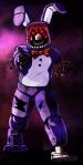 anthro bow_(feature) bow_tie glowing glowing_eyes machine male solo thepipefox five_nights_at_freddy's scottgames bonnie_(fnaf) animatronic lagomorph leporid mammal rabbit robot