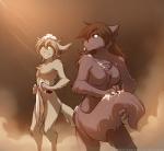 2018 adobe_photoshop_(artwork) anthro basitin bathing breasts brown_background brown_body brown_eyes brown_fur canid canine canis censored chest_tuft colored conditional_dnp convenient_censorship covering covering_self digital_media_(artwork) duo featureless_breasts female femboy fur gradient_background hi_res keidran keith_keiser larger_female looking_aside male mammal natani nude shower showering simple_background size_difference smaller_male smile tail tail_censorship tan_body tan_fur tom_fischbach tongue tongue_out towel towel_only tuft twokinds water wet wet_body wet_fur wolf yellow_eyes