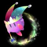 ambiguous_gender blush clothing hat headgear headwear magic_wand not_furry pink_body solo box_xod kirby_(series) nintendo beam_kirby kirby waddling_head 1:1 2019 digital_media_(artwork) low_res