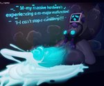 anthro areola balls big_areola big_balls big_breasts big_penis blue_penis bodily_fluids breasts cum dialogue ejaculation excessive_cum excessive_genital_fluids for_a_head genital_fluids genitals glistening glistening_genitalia glowing glowing_cum glowing_genitalia glowing_nipples glowing_penis gynomorph hand_on_penis huge_balls huge_penis humanoid_genitalia humanoid_penis hyper hyper_balls hyper_genitalia hyper_penis intersex nipples nude nude_gynomorph on_ground penis screen screen_face solo thick_thighs unusual_bodily_fluids unusual_cum unusual_genital_fluids vein veiny_penis plundered felid feline mammal object_head robot_anthro absurd_res hi_res