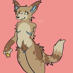 andromorph animated_gif anthro arm_tuft belly big_clitoris body_hair brown_eyes cheek_tuft chest_tuft clitoris condom crotch_tuft ear_tuft elbow_tuft facial_tuft fur fur_tuft genitals hand_behind_back happy_trail head_tuft hip_tuft holding_condom holding_object intersex markings mastectomy_scar nude pubes scar sexual_barrier_device skinny smile solo spots spotted_body spotted_fur striped_markings striped_tail stripes tail tail_markings tail_tuft tan_body tan_fur text three-quarter_view tuft chemicalcreature west_(chemicalcreature) canid canine canis domestic_dog mammal 1:1 2026 animated artist_name colored digital_media_(artwork) hi_res short_playtime signature watermark