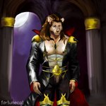 clothed clothing male mane muscular fortunecat leolex felid feline lion mammal pantherine vampire 1:1 hi_res