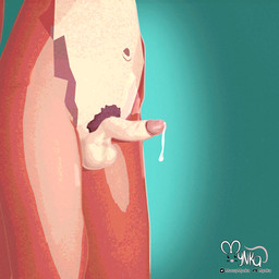 anthro balls bodily_fluids cum cum_on_penis cum_string erection genital_fluids genitals humanoid_genitalia humanoid_penis low-angle_view male nude penis pubes simple_background mynka canid canine fox mammal 1:1 3d_(artwork) digital_media_(artwork) hi_res