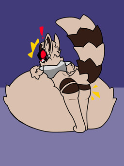 anthro belly big_belly butt machine male solo surprised vore bad_woolf4 toast_(bad_woolf4) protogen 3:4 hi_res