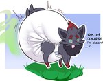 ambiguous_gender clothed clothing diaper diaper_only feces feral full_diaper open_mouth soiled soiled_diaper soiling solo stink_fumes text topless unclean_diaper used_diaper wearing_diaper chocomintshake nintendo pokemon generation_5_pokemon pokemon_(species) zorua digital_media_(artwork) english_text