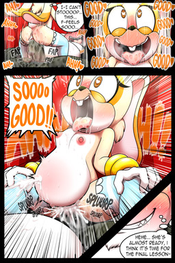 anthro anthro_penetrated areola black_nose blush bodily_fluids butt clothing cum cum_from_navel cum_inflation cum_inside dialogue duo erect_nipples female female_penetrated fingers genital_fluids genitals inflation legwear loli male male/female male_penetrating male_penetrating_female nipples orgasm_face penetration penis sex speech_bubble sweat text tongue tongue_out vaginal vaginal_penetration vulva young young_anthro dexstar sega sonic_the_hedgehog_(series) cream_the_rabbit bear giant_panda lagomorph leporid mammal rabbit 2:3 comic digital_media_(artwork) english_text hi_res