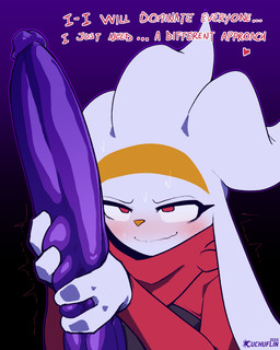 anthro blush bodily_fluids dialogue dildo femboy fur heart_symbol huge_dildo male sex_toy solo sweat sweatdrop text white_body white_fur cuchuflin nintendo pokemon cinder_(cuchuflin) generation_8_pokemon pokemon_(species) raboot 2025 absurd_res comic english_text hi_res
