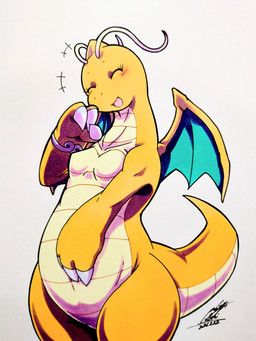 antennae_(anatomy) anthro blush blush_lines breasts claws eyelashes eyes_closed featureless_breasts featureless_crotch female horn laugh membrane_(anatomy) membranous_wings navel non-mammal_breasts open_mouth orange_body solo tail tongue wings 025aki mythology nintendo pokemon dragon dragonite generation_1_pokemon mythological_creature mythological_scalie pokemon_(species) scalie 2026 3:4 absurd_res dated hi_res signature