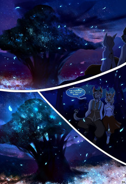 anthro breasts clothed clothing dialogue duo female horn male night outside plant sitting sky star starry_sky text tree skaydie petra_(rogue-numbers) avian domestic_cat felid feline felis hybrid mammal 2017 comic digital_media_(artwork) english_text hi_res source_request unavailable_at_source