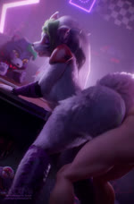 anthro anthro_penetrated arm_support bent_over big_butt blinking bodily_fluids butt butt_jiggle butt_ripples caught_in_the_act detailed_fur duo female female_on_human female_penetrated first_person_view from_behind_position fur furniture genitals green_hair grey_body grey_fur hair half-closed_eyes hands_on_table huge_butt human_on_anthro human_penetrating human_penetrating_anthro human_penetrating_female human_pov interspecies jiggle_physics jiggling lap_dance_position leaning leaning_forward light_body light_skin looking_at_viewer looking_back looking_back_at_viewer male male/female male_human male_penetrating male_penetrating_female narrowed_eyes penetration penile penile_penetration penis public public_sex sex sound_effects spread_legs spreading standing standing_doggystyle standing_sex table tail thick_thighs thrusting toy wide_hips nudaya furromantic_(modeler) five_nights_at_freddy's five_nights_at_freddy's:_security_breach scottgames steel_wool_studios roxanne_wolf roxanne_wolf_(furromantic) canid canine canis human mammal wolf 3d_(artwork) 3d_animation animated better_version_at_paywall detailed digital_media_(artwork) hi_res short_playtime sound voice_acted webm widescreen