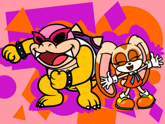age_difference anthro clothed clothing dancing duo eyewear female male open_mouth smile sunglasses young young_female captainquack64 mario_and_sonic_at_the_olympic_games mario_bros nintendo sega sonic_the_hedgehog_(series) sonic_x cream_the_rabbit koopaling roy_koopa dragon_koopa koopa lagomorph leporid mammal rabbit reptile scalie turtle 4:3 crossover hi_res