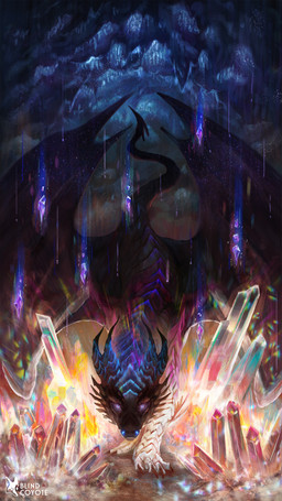 claws crystal female feral glowing glowing_eyes horn looking_at_viewer membrane_(anatomy) membranous_wings night scales solo star tail wings blindcoyote european_mythology mythology dragon glowworm mythological_creature mythological_scalie scalie western_dragon absurd_res digital_media_(artwork) hi_res