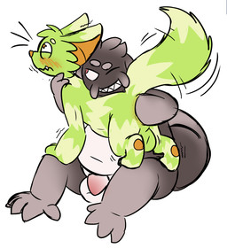 all_fours anal anal_fisting anal_penetration anthro anthro_on_anthro anus backsack balls big_tail blush butt duo fisting flaccid fur genitals green_body green_fur interspecies larger_male long_tail male male/male male_on_bottom male_on_top male_penetrated male_penetrating male_penetrating_male nude on_bottom on_top on_top_of orange_eyes overweight overweight_male penetration penis red_eyes sex shaking simple_background sitting size_difference smaller_male smile star_eyes tail trembling twitching white_background sashaviel charlee_(sashaviel) sylver_(sashaviel) aquatic aquatic_gastropod gastropod mammal mollusk sea_slug slug 2018 digital_media_(artwork) hi_res
