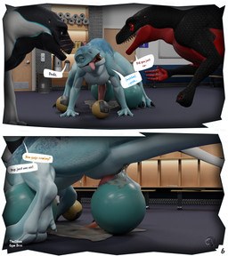 anal animal_genitalia animal_penis anthro anus bodily_fluids comic_panel cum cum_in_ass cum_inside dialogue feral feral_on_feral feral_penetrated feral_penetrating genital_fluids genitals group gym leaking_anus leaking_cum leaking_penis looking_pleasured male male/male male_on_feral masturbation open_mouth page_number penetration penis sex text thatman jinnoaka_(modeler) crimsoft_(thatman) gym_bros_(thatman_23) club_28_(thatman_23) diamond_jack_(thatman_23) inkheart_(thatman_23) spade_(thatman_23) dinosaur interceptor prehistoric_species reptile scalie 3d_(artwork) blender_(artwork) blender_cycles_(artwork) comic digital_media_(artwork) english_text hi_res multiple_scenes signature