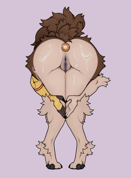 anthro ass_up bent_over bodily_fluids butt butt_heart buttplug cum cum_drip cum_on_butt dripping ejaculation female genital_fluids genitals heart_symbol legs_together nude pawpads paws plug_(sex_toy) presenting presenting_buttplug presenting_hindquarters presenting_vulva prosthetic prosthetic_arm prosthetic_limb raised_tail sex_toy short_story solo tail vulva sbarks praise_da_booty_(meme) lauren_(leonzawolf) border_collie canid canine canis collie domestic_dog herding_dog mammal pastoral_dog sheepdog 2026 digital_media_(artwork) hi_res story story_in_description