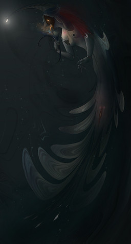 ambiguous_gender blade bone breasts clothing dress duo female fin genitals hivemind holographic_eyes intersex intersex/female licking lure_(anatomy) machine nails no_pupils skull skull_head split_form tail teeth tentacles tongue tongue_out underwater vulva water soulless_tech soul_interface aquatic cephalopod humanoid merfolk mollusk robot absurd_res comic digital_drawing_(artwork) digital_media_(artwork) hi_res