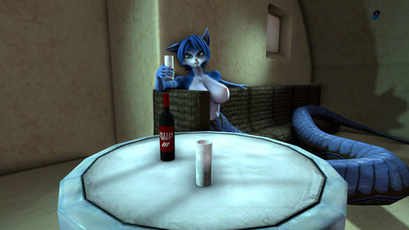 anthro apode blue_body blue_fur blue_hair breasts female fur hair legless nipples serpentine solo split_form white_body white_fur rukakitsune warfaremachine_(modeler) nintendo star_fox krystal_(star_fox) warfare_krystal canid canine draconcopode fox hybrid lamia mammal reptile scalie snake 16:9 3d_(artwork) digital_media_(artwork) widescreen
