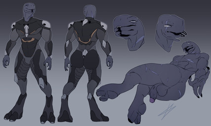 anthro balls blind bodysuit butt clothing disability genitals humanoid_genitalia humanoid_penis male mandibles nude penis scar skinsuit solo tight_clothing sakito126 halo_(series) microsoft xbox_game_studios alien sangheili absurd_res hi_res model_sheet