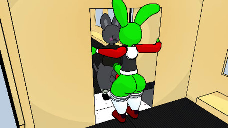 balls between_train_cars blush bubble_butt butt clacking clicking clickity_clack clothed clothing duo erection femboy frottage genitals glans inside_train male male/male movement moving_train music pantsless penile penis penises_touching sex shaking slightly_chubby swordfighting thick_thighs train train_vestibule vehicle vestibule colonthreeguy sound_warning lucas_(lucaslora) slime_bun_(faststacksunderscore) domestic_cat felid feline felis goo_creature lagomorph leporid mammal rabbit 16:9 3d_(artwork) 3d_animation animated digital_media_(artwork) hi_res sound webm widescreen