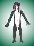 anthro black_body brown_eyes cybernetics featureless_crotch femboy floppy_ears hair machine male markings nipples purple_hair solo white_body quantum_lapiz theo_nyx domestic_rabbit dutch_rabbit lagomorph leporid mammal oryctolagus rabbit 3:4 hi_res model_sheet nonbinary_(lore)