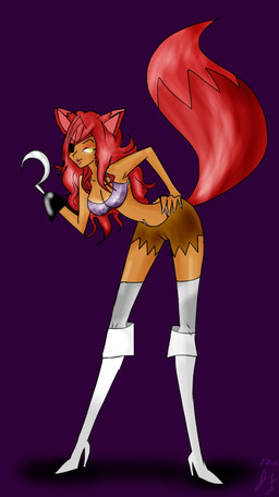 alternate_species biped boots clothing colored_nails crossgender dark eye_patch eyewear female footwear glitter glowing high_heeled_boots high_heels hook hook_hand legwear lipstick makeup mtf_crossgender nails pirate shoes simple_background solo thigh_highs j.f five_nights_at_freddy's scottgames foxy_(fnaf) animal_humanoid canid canid_humanoid canine canine_humanoid fox_humanoid human humanoid mammal mammal_humanoid hi_res